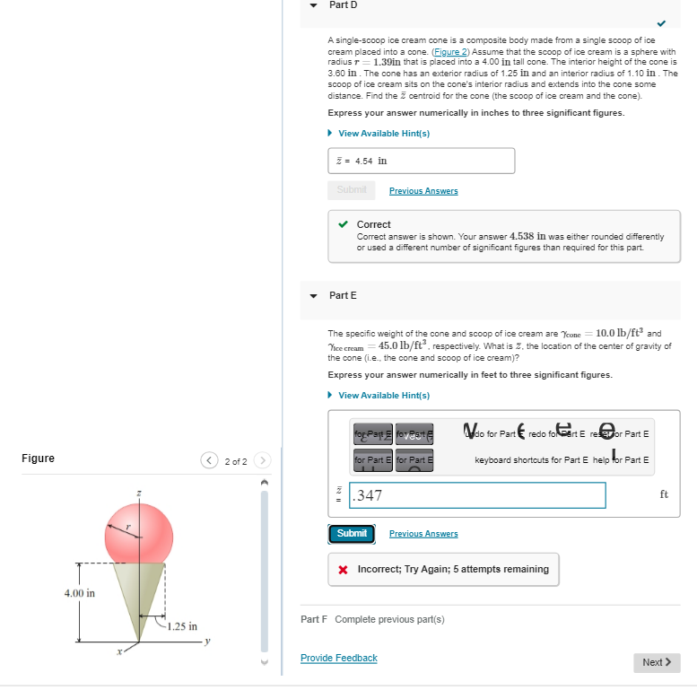 A single - scoop ice cream cone is a composite
