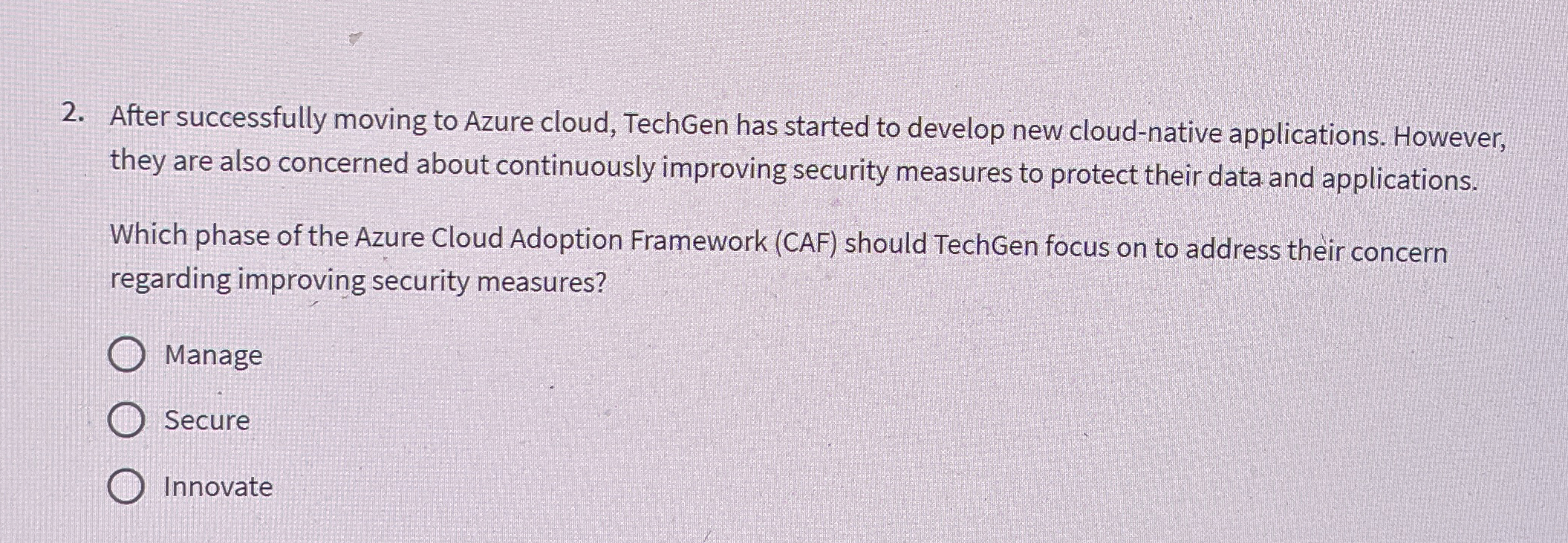 After successfully moving to Azure cloud, TechGen
