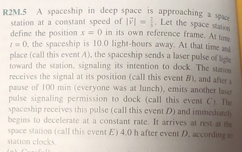 R 2 M . 5 A spaceship in deep space is
