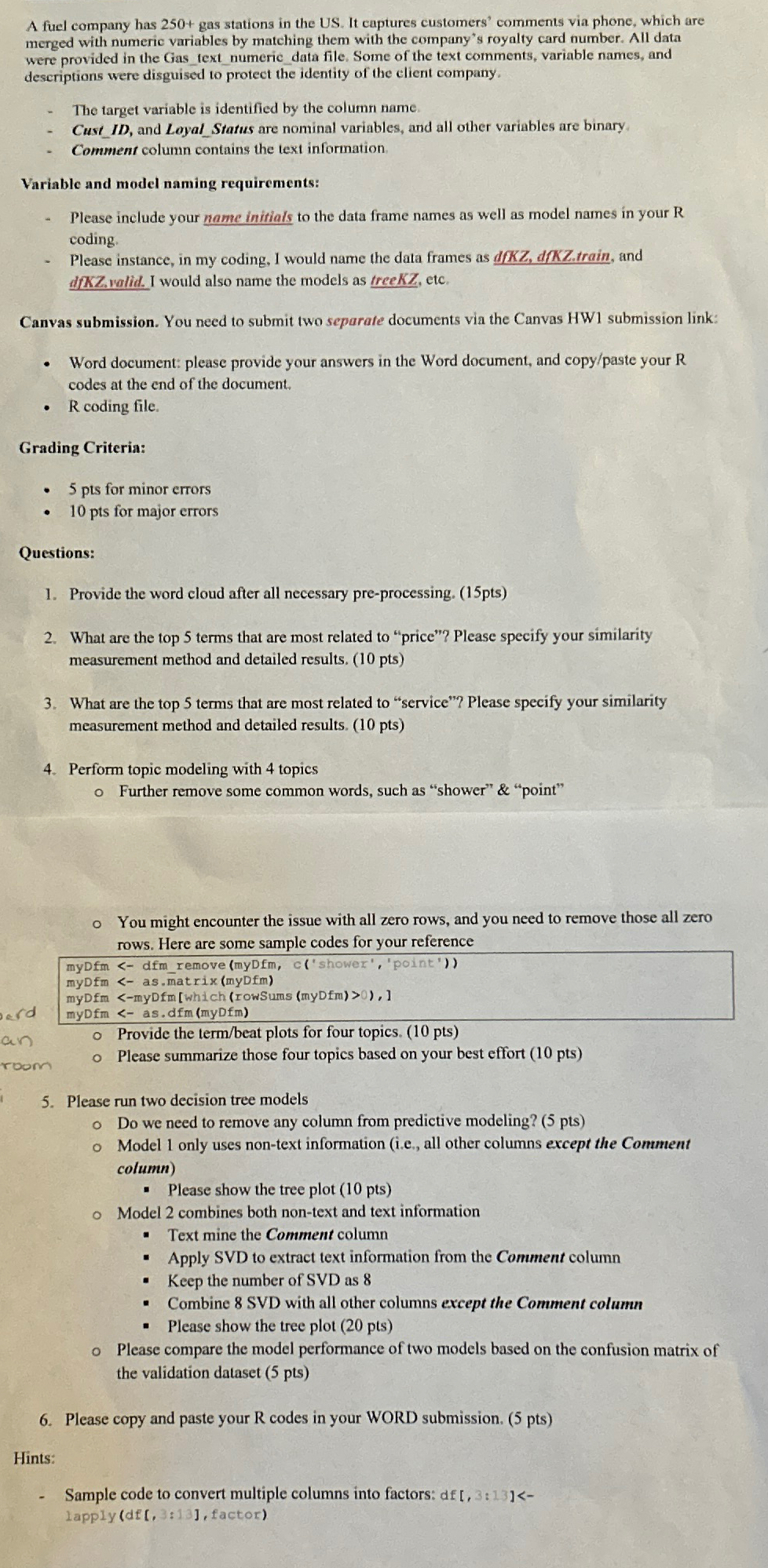 gastext.csv using Rstudio / rscript . A fuel