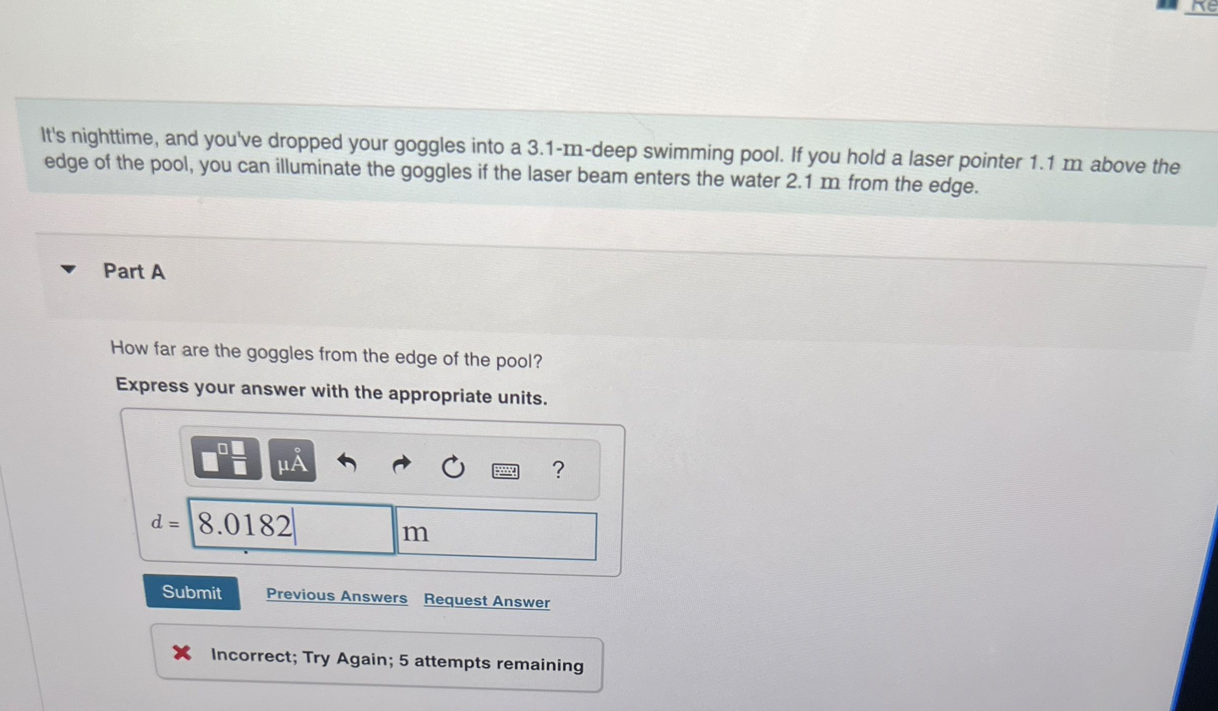 It's nighttime, and you've dropped your goggles