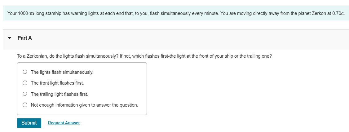 Your 1 0 0 0 - m - long starship has warning