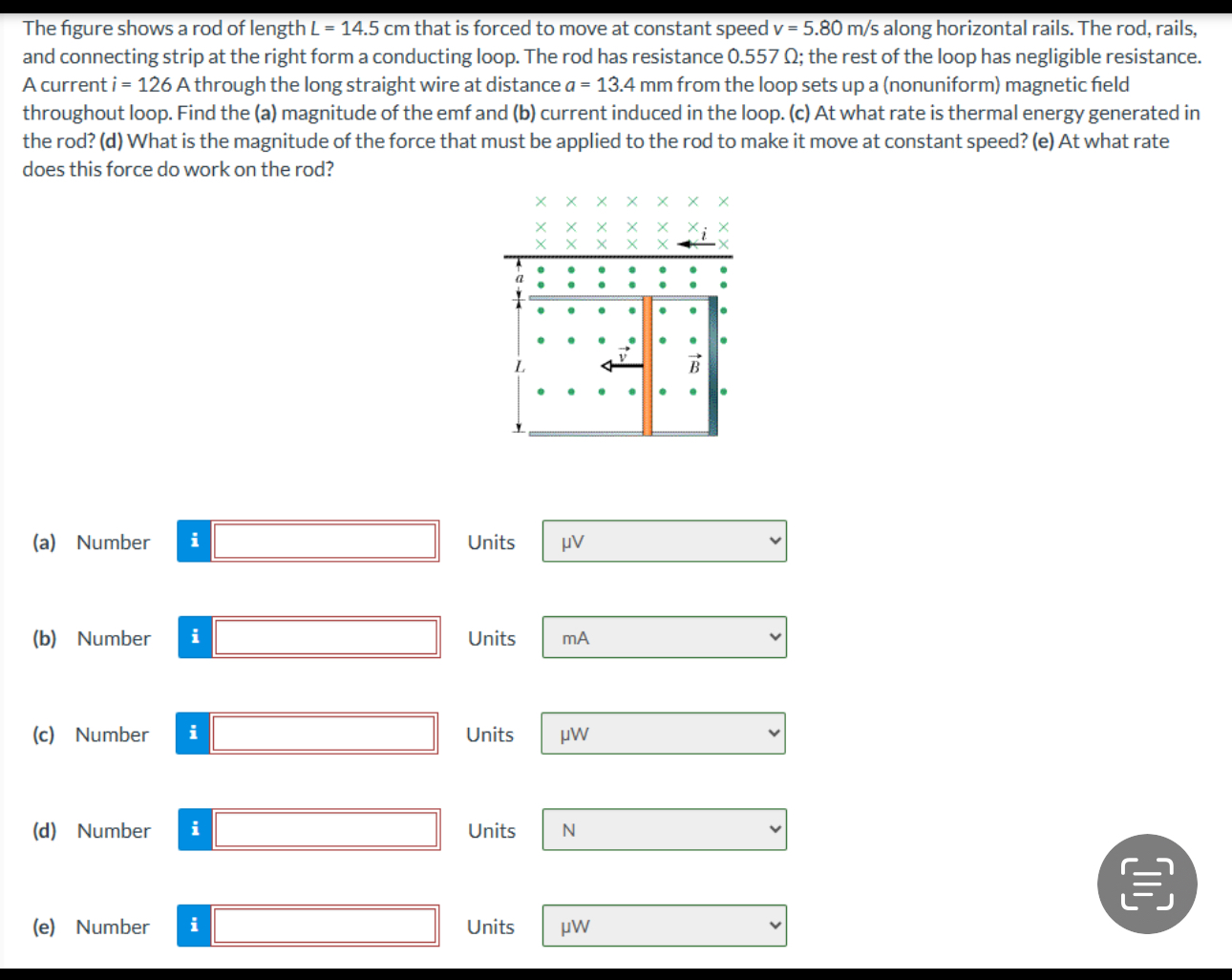 The figure shows a rod of length L = 1 4 . 5 c m