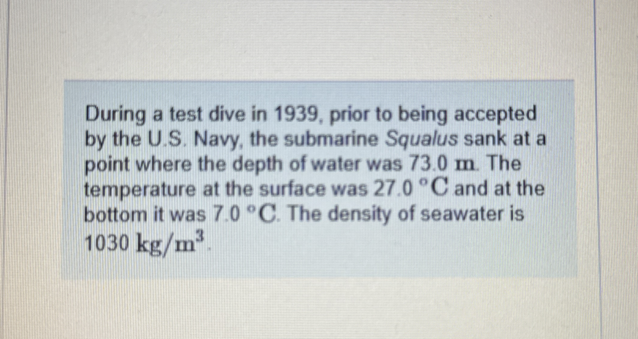 During a test dive in 1 9 3 9 , prior to being