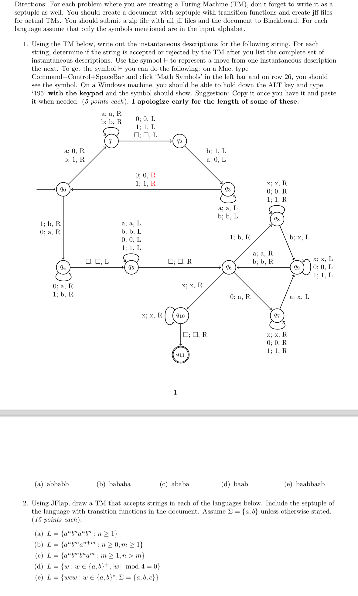 Directions: For each problem where you are