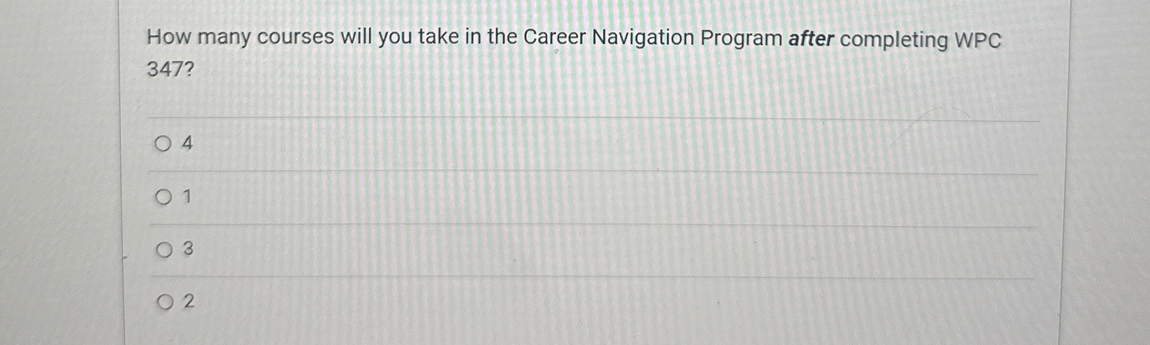 How many courses will you take in the Career