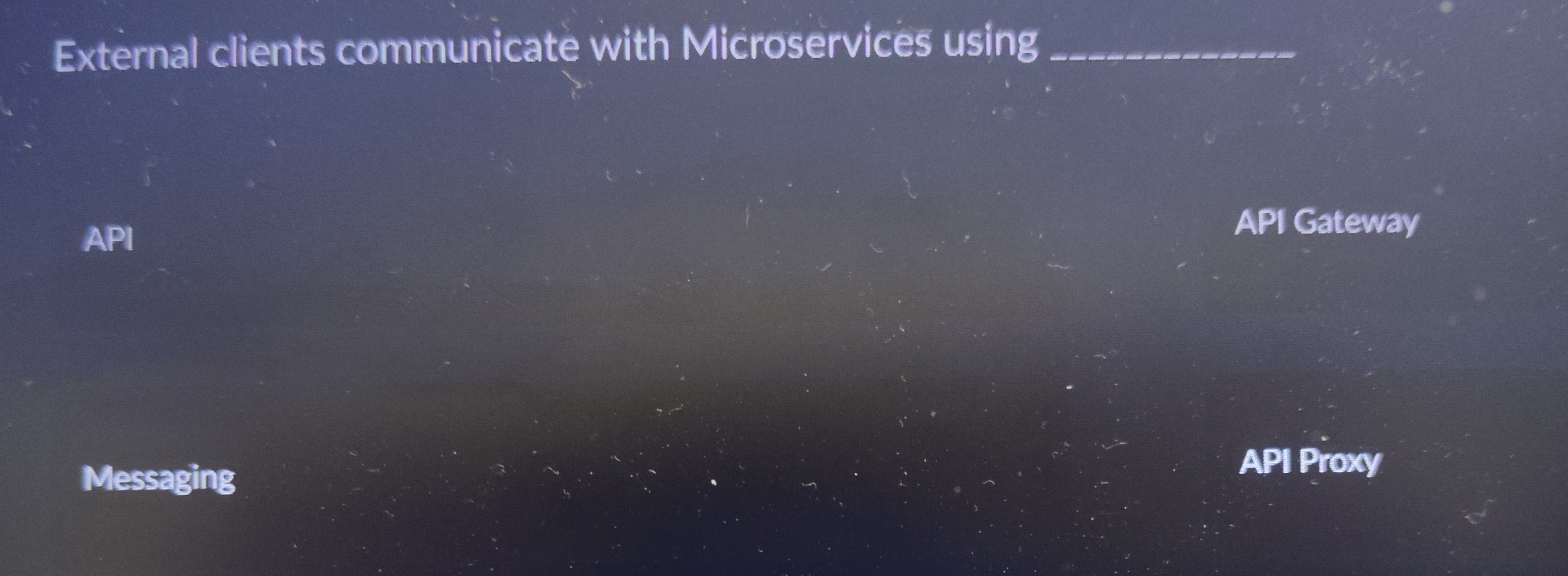 External clients communicate with Microservices