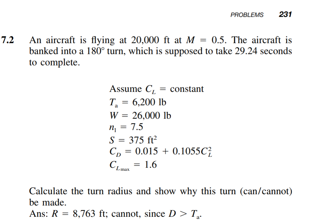PROBLEMS 2 3 1 7 . 2 An aircraft is flying at 2 0