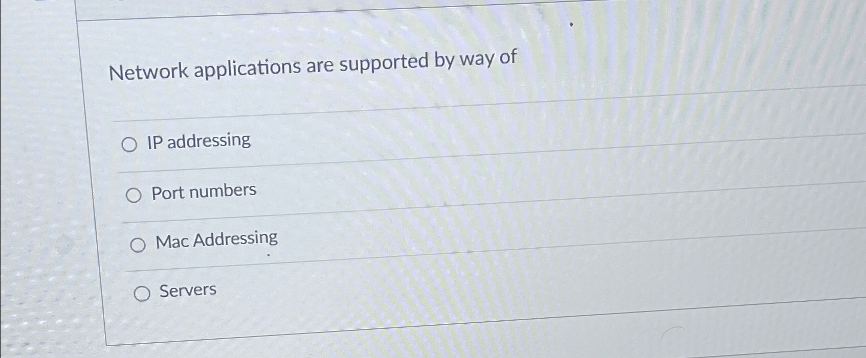 Network applications are supported by way of IP