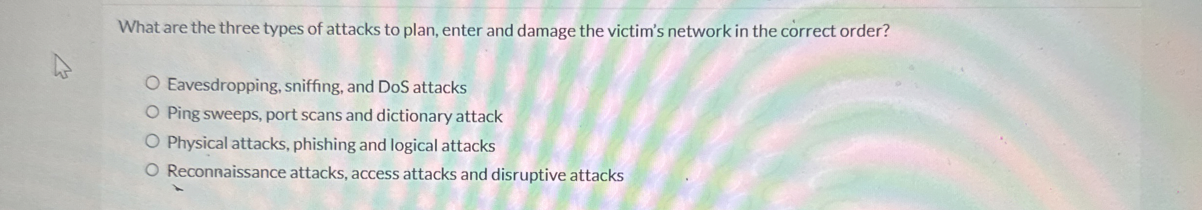 What are the three types of attacks to plan,