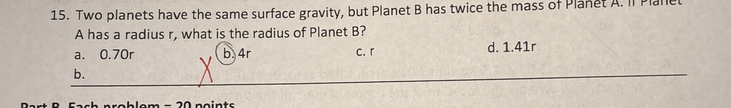 Two planets have the same surface gravity, but
