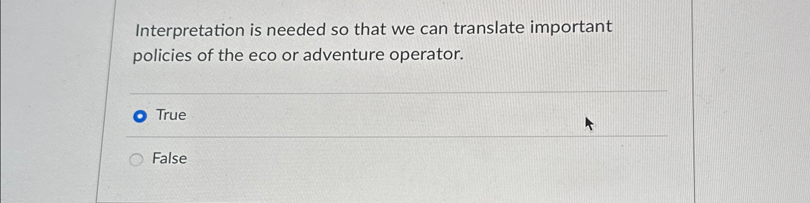 Interpretation is needed so that we can translate