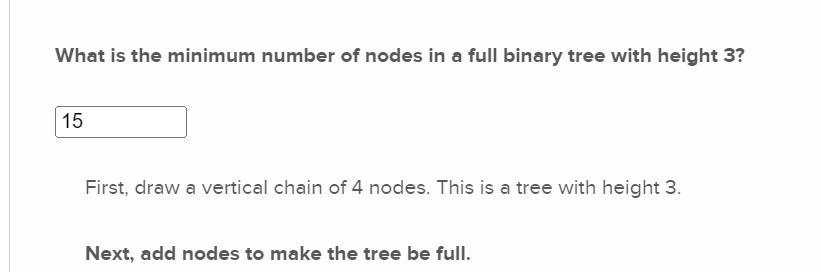 What is the minimum number of nodes in a full