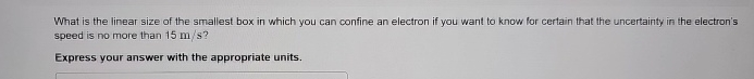 What is the linear size of the smallest box in