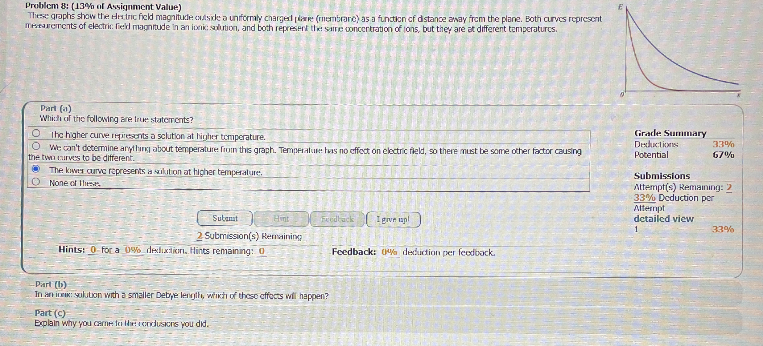 Problem 8 : ( 1 3 % of Assignment Value ) These