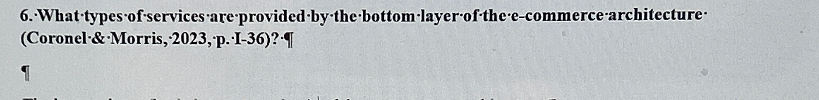 What types of services are provided by the bottom