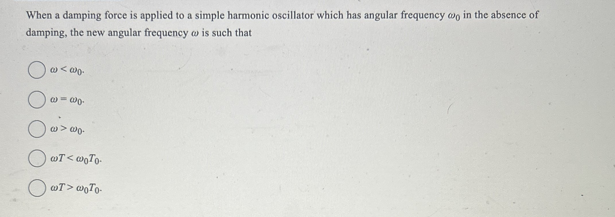 When a damping force is applied to a simple