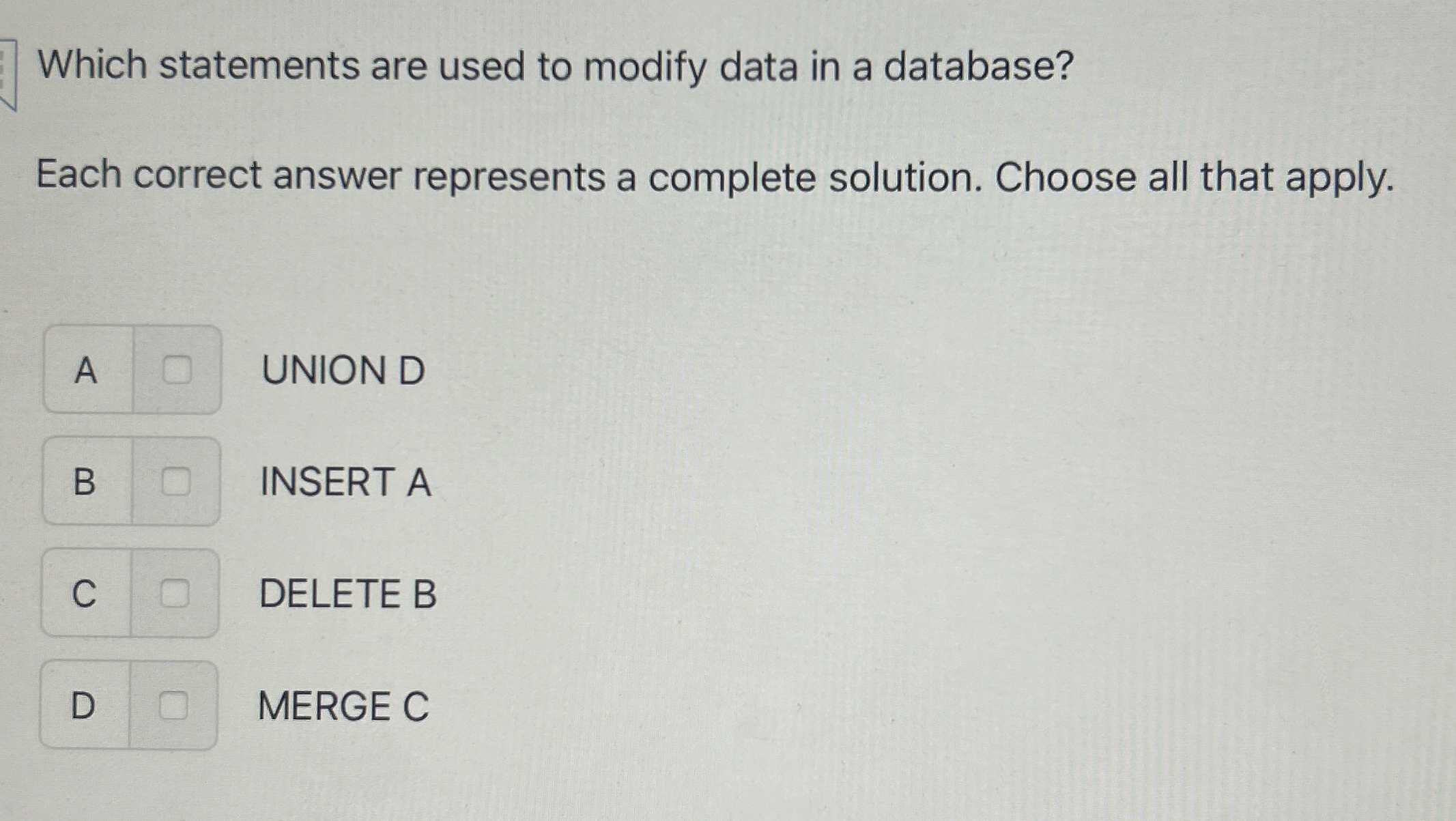 Which statements are used to modify data in a