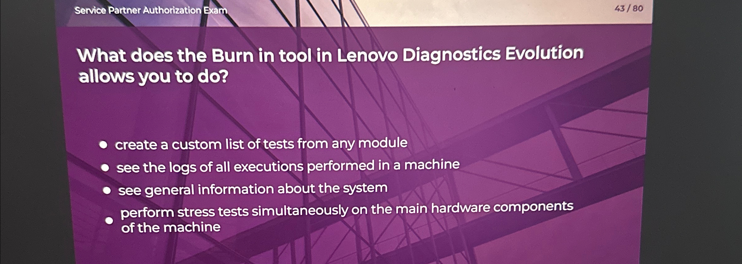 Service Partner Authorization Exam What does the