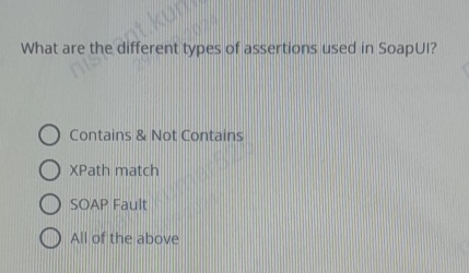 What are the different types of assertions used