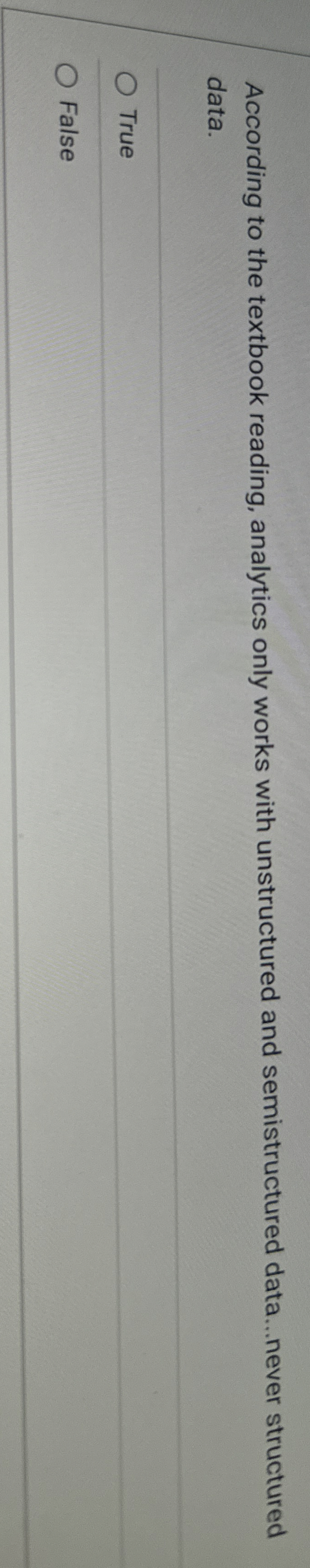 According to the textbook reading, analytics only