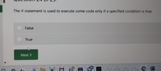 The if statement is used to execute sorne code