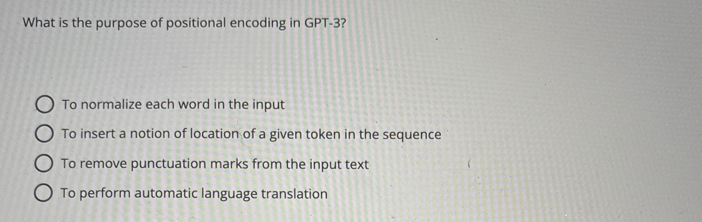 What is the purpose of positional encoding in GPT