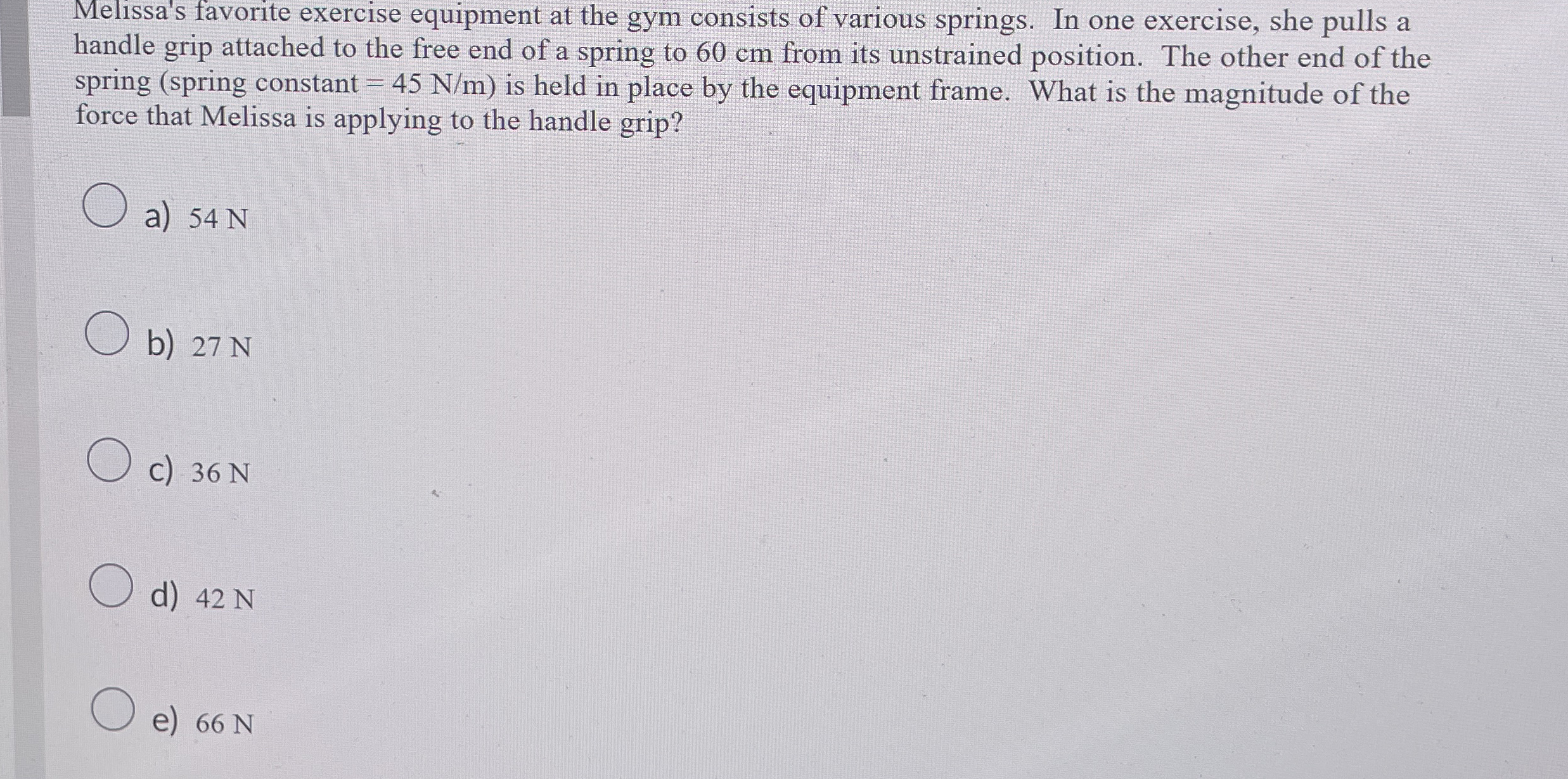 Melissa's favorite exercise equipment at the gym