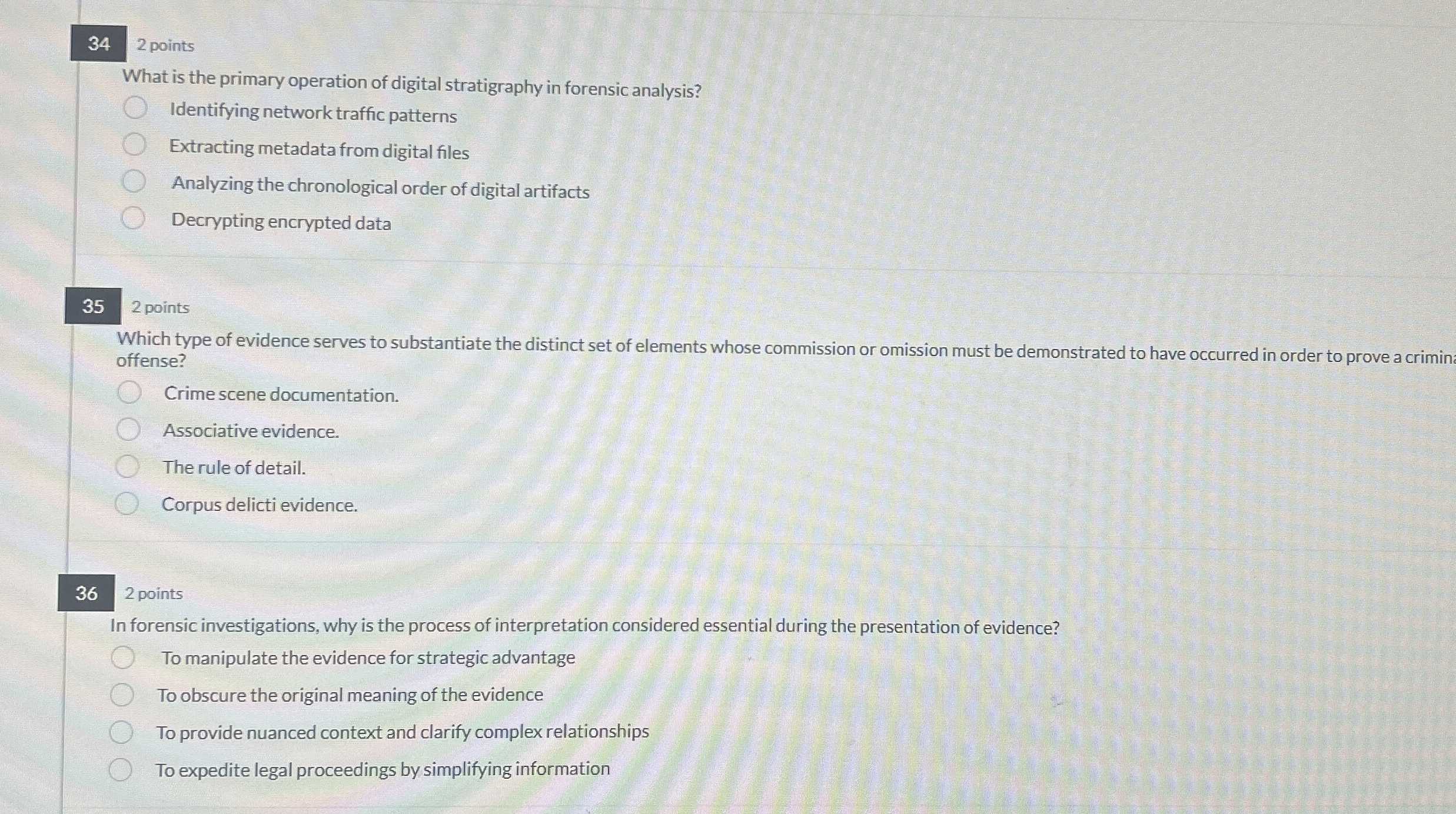 3 4 2 points What is the primary operation of