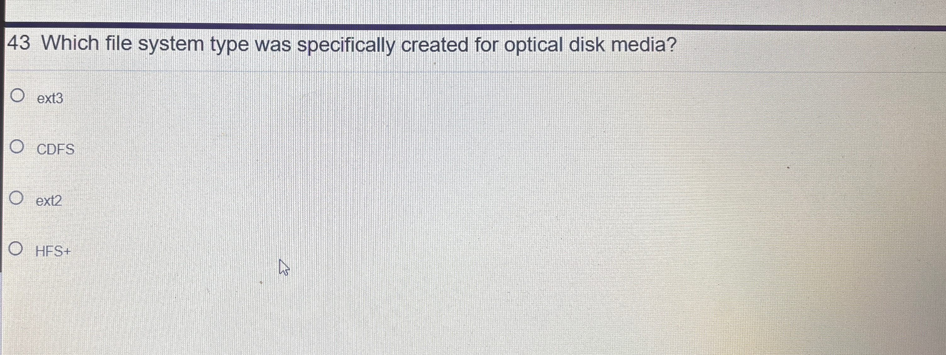 4 3 Which file system type was specifically