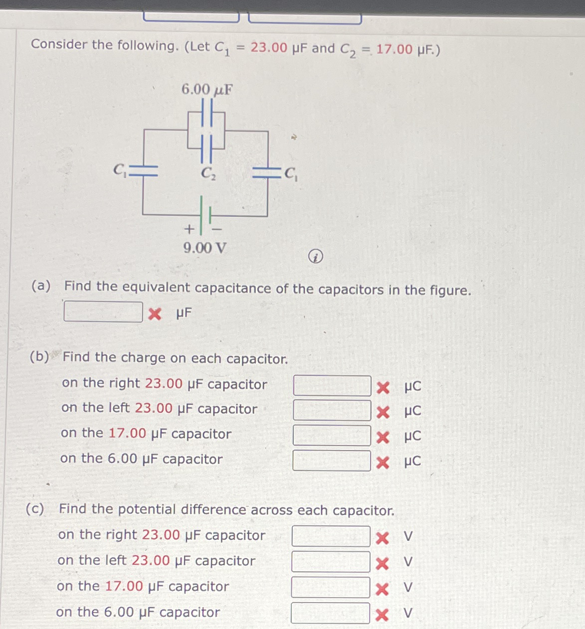 Consider the following. ( Let C 1 = 2 3 . 0 0 F