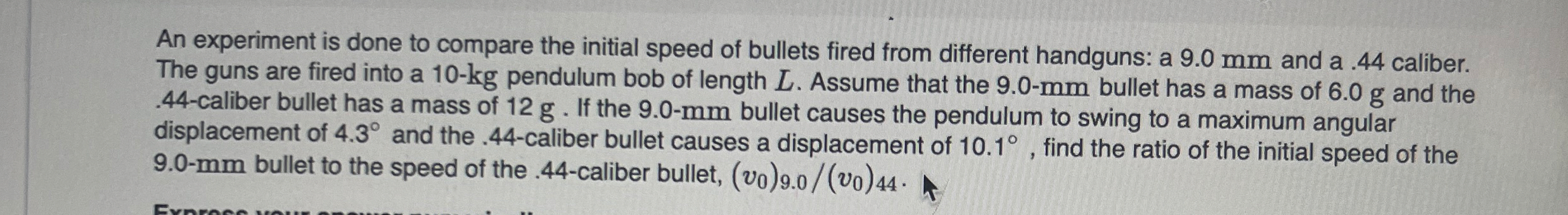 An experiment is done to compare the initial
