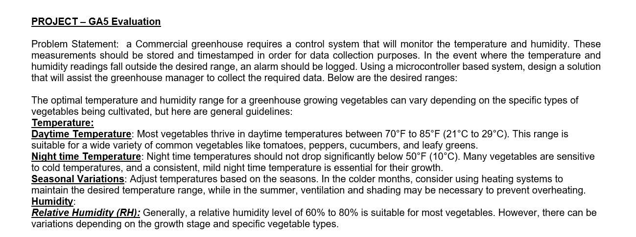PROJECT - GA 5 Evaluation Problem Statement: a