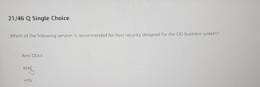 2 1 / 4 6 Q Single Choice Which of the following