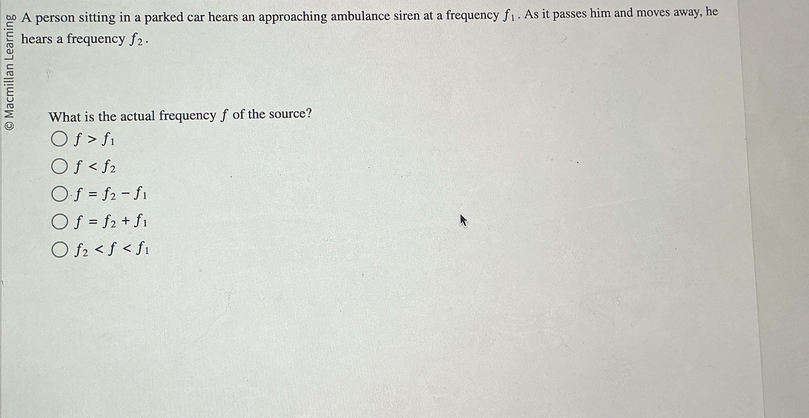 A person sitting in a parked car hears an