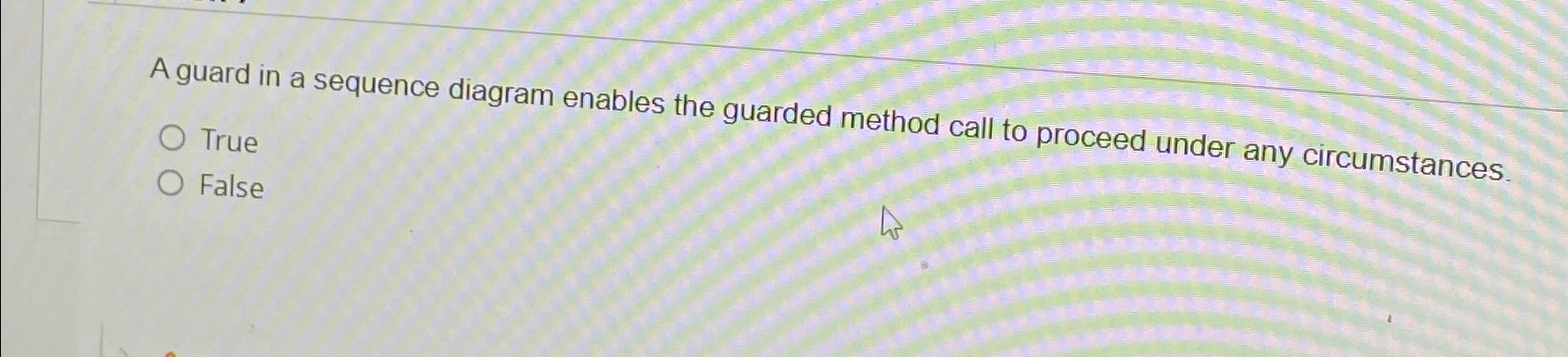 A guard in a sequence diagram enables the guarded
