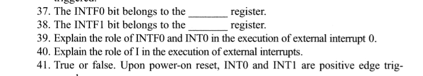 The INTF 0 bit belongs to the register. The INTF