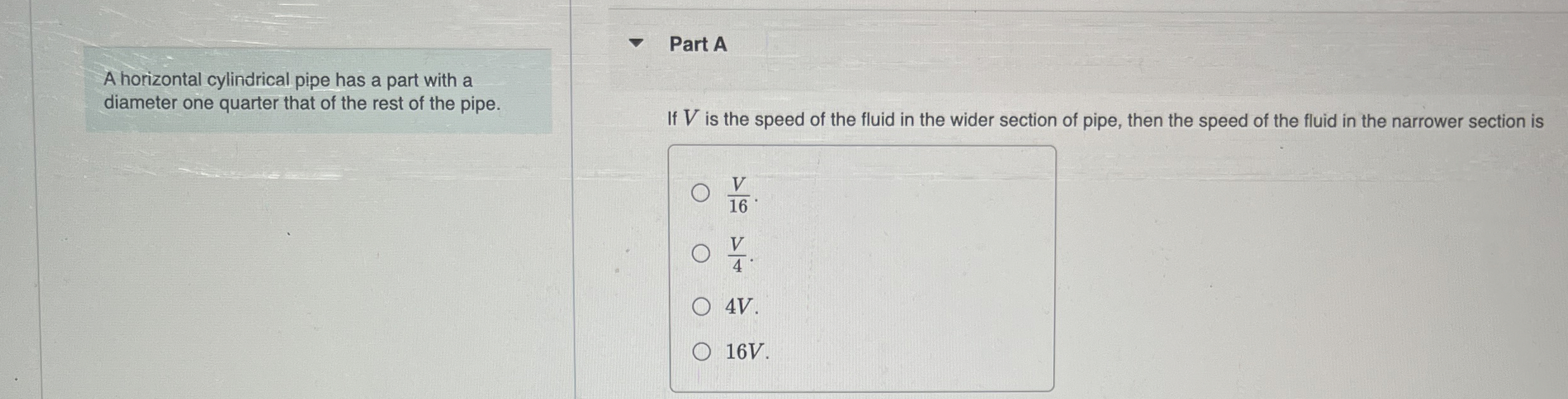 A horizontal cylindrical pipe has a part with a