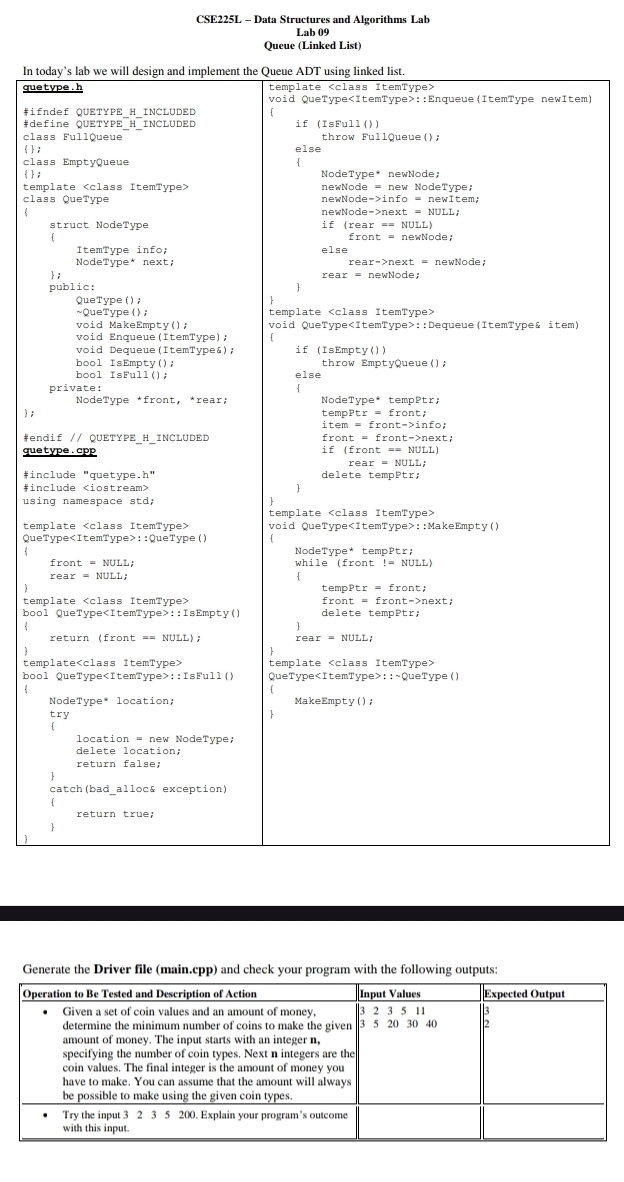 In today's lab we will design and implement the