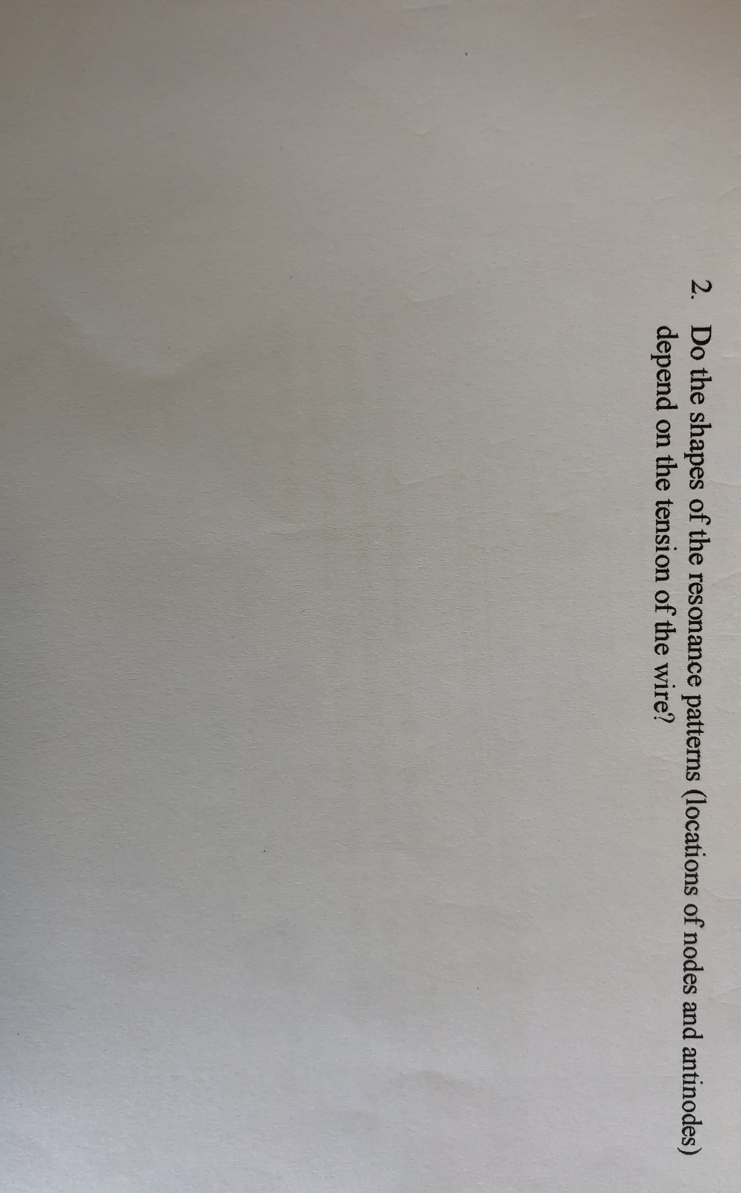 Do the shapes of the resonance patterns (