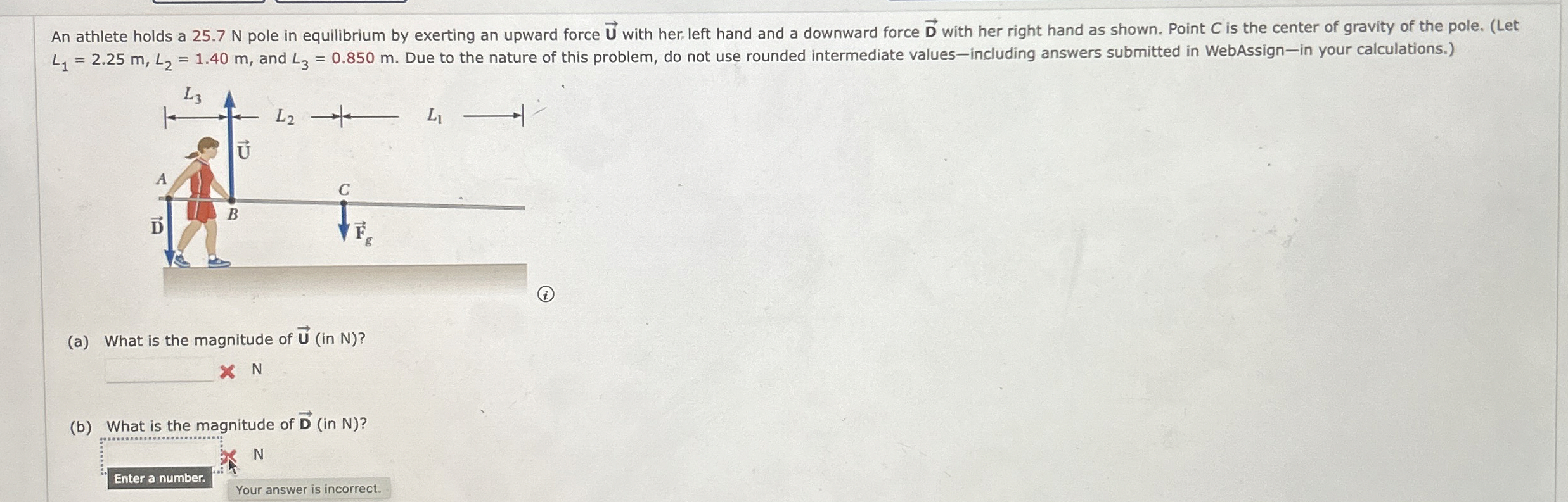 ( a ) What is the magnitude of vec ( U ) ( in N )