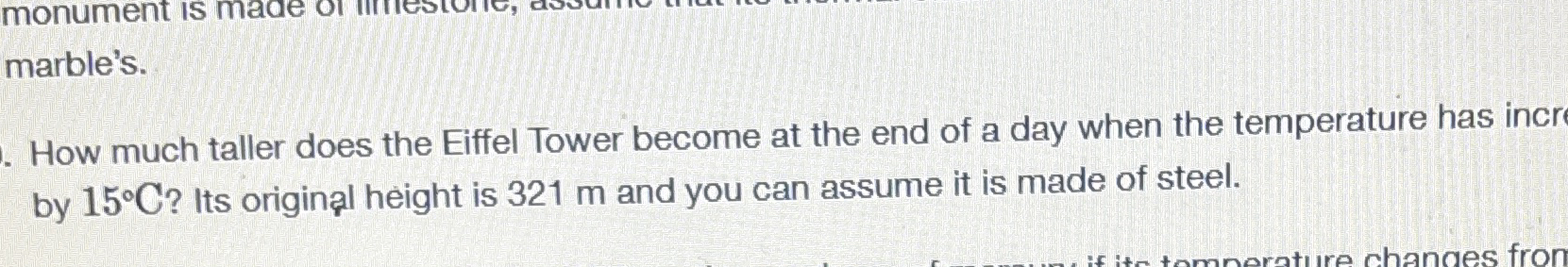 marble's. How much taller does the Eiffel Tower