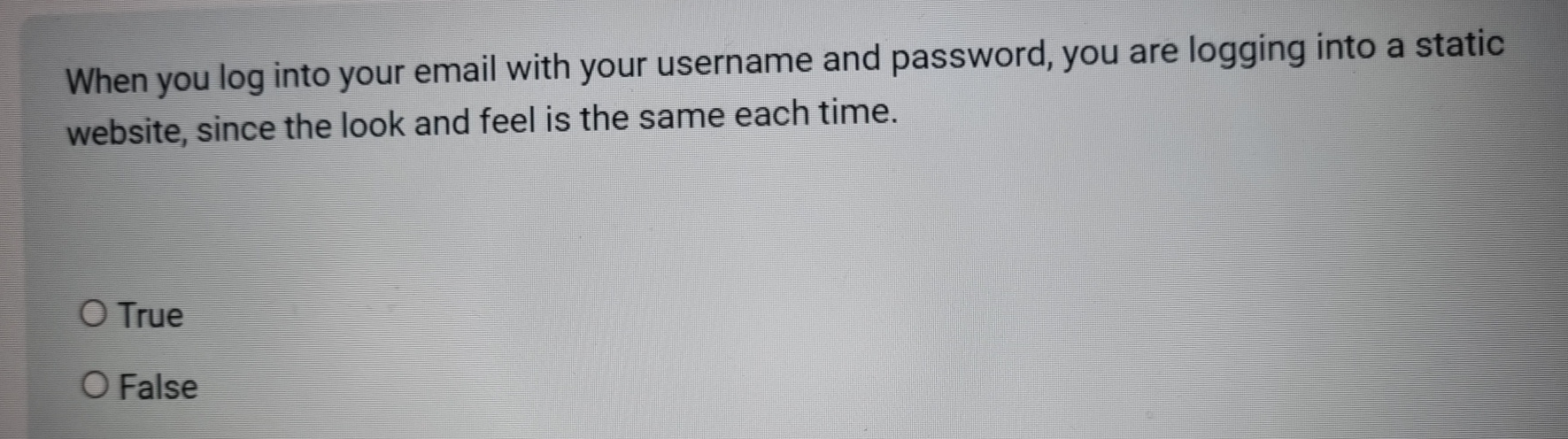 When you log into your email with your username