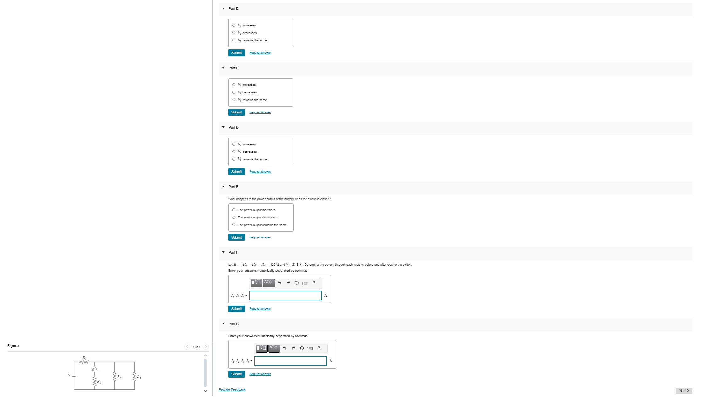 V _ ( 2 ) increases. V _ ( 2 ) decreases. V _ ( 2