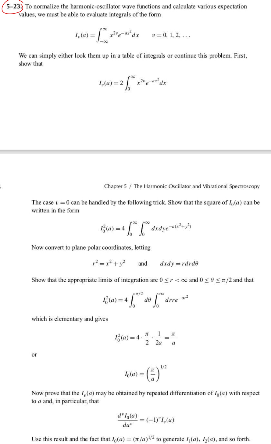 5 - 2 3 . To normalize the harmonic - oscillator