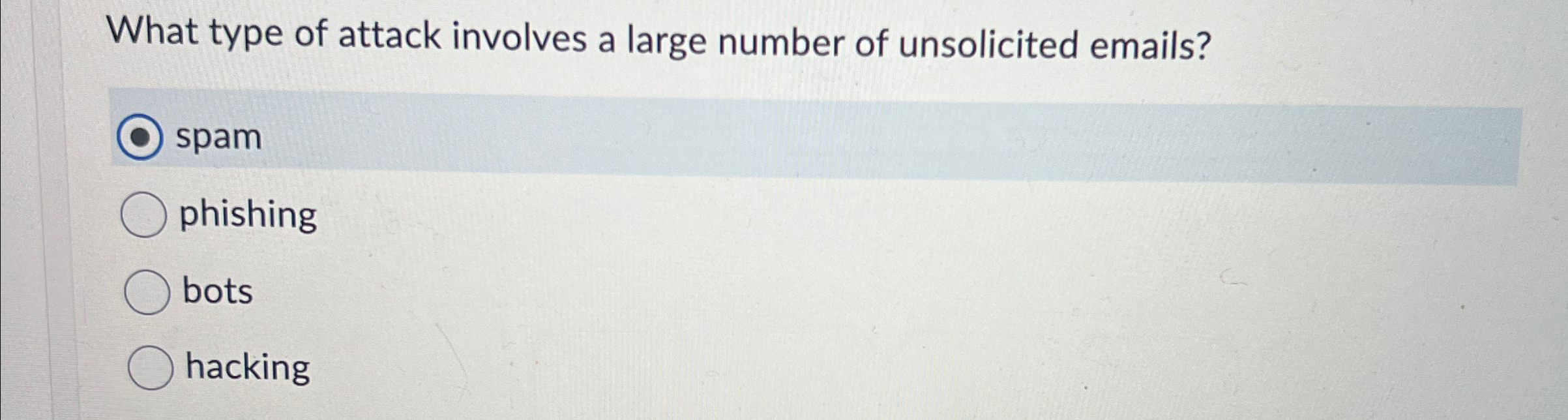 What type of attack involves a large number of
