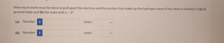 How much work must be done to pull apart the