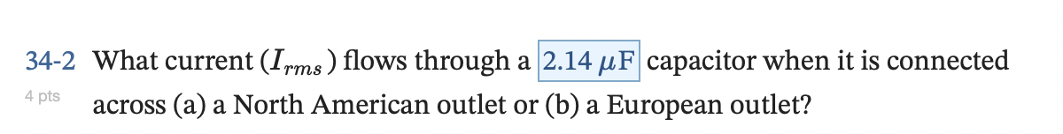 3 4 - 2 What current ( \ ( I _ { r m s } \ ) )