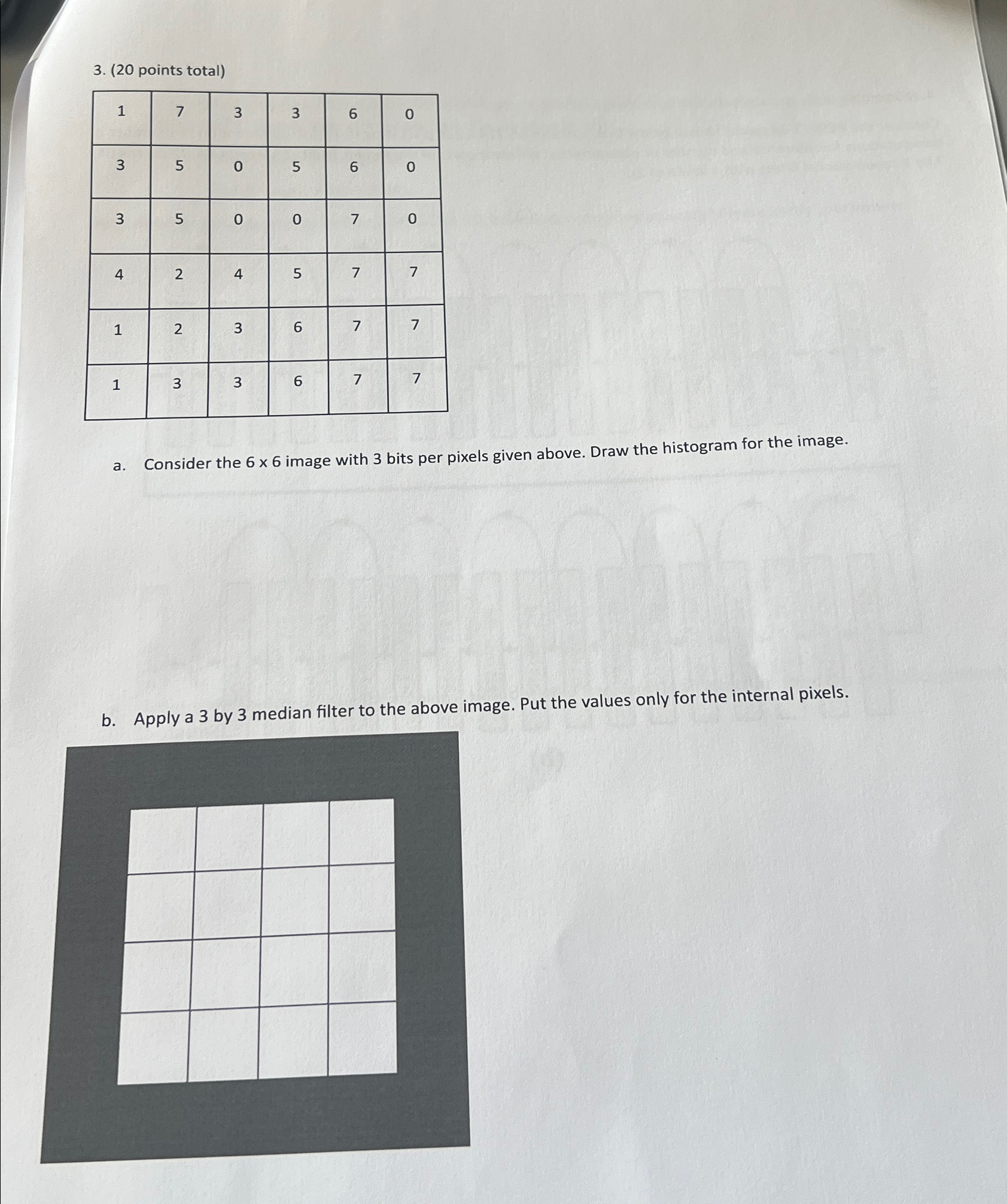 ( 2 0 points total ) \ table [ [ 1 , 7 , 3 , 3 ,