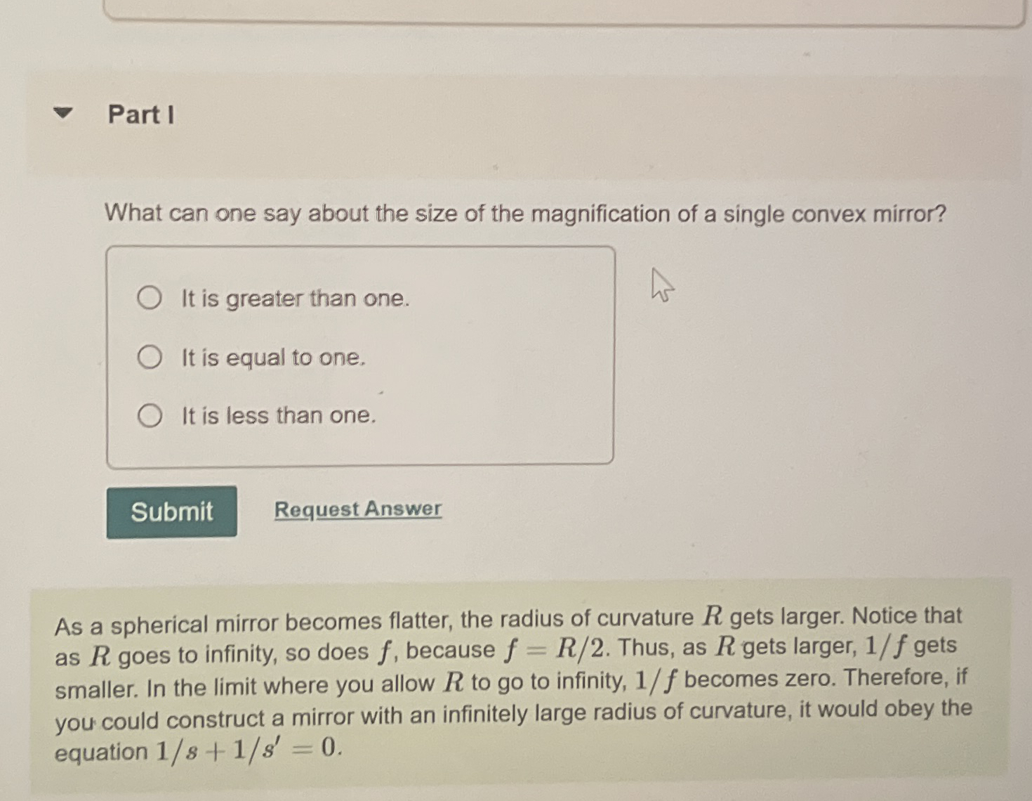 Part I What can one say about the size of the